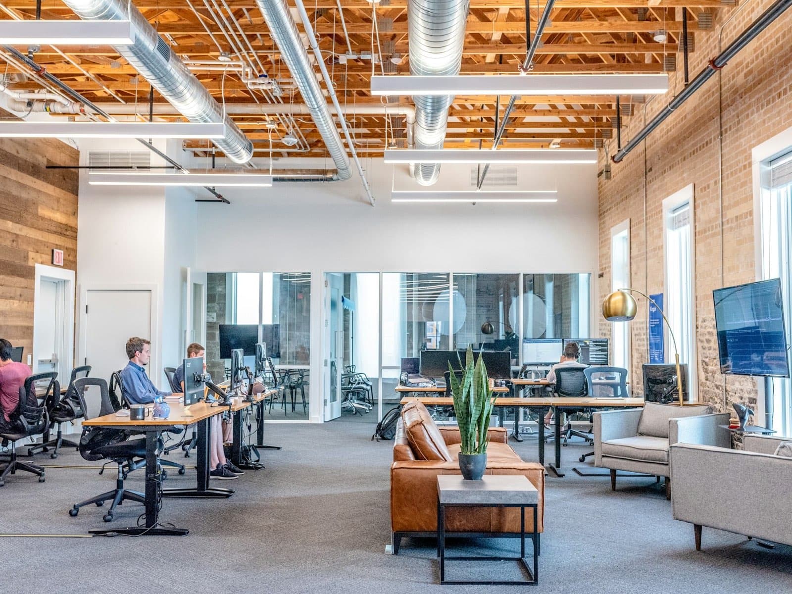 A bright, modern open-plan office