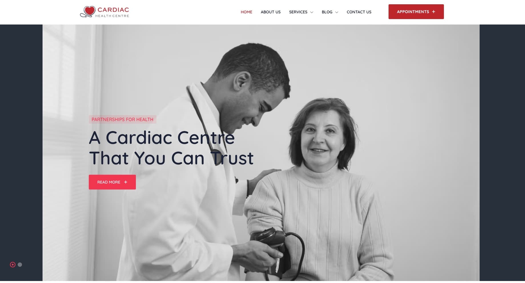 Cardiac Health Centre website, built by Dream Websites