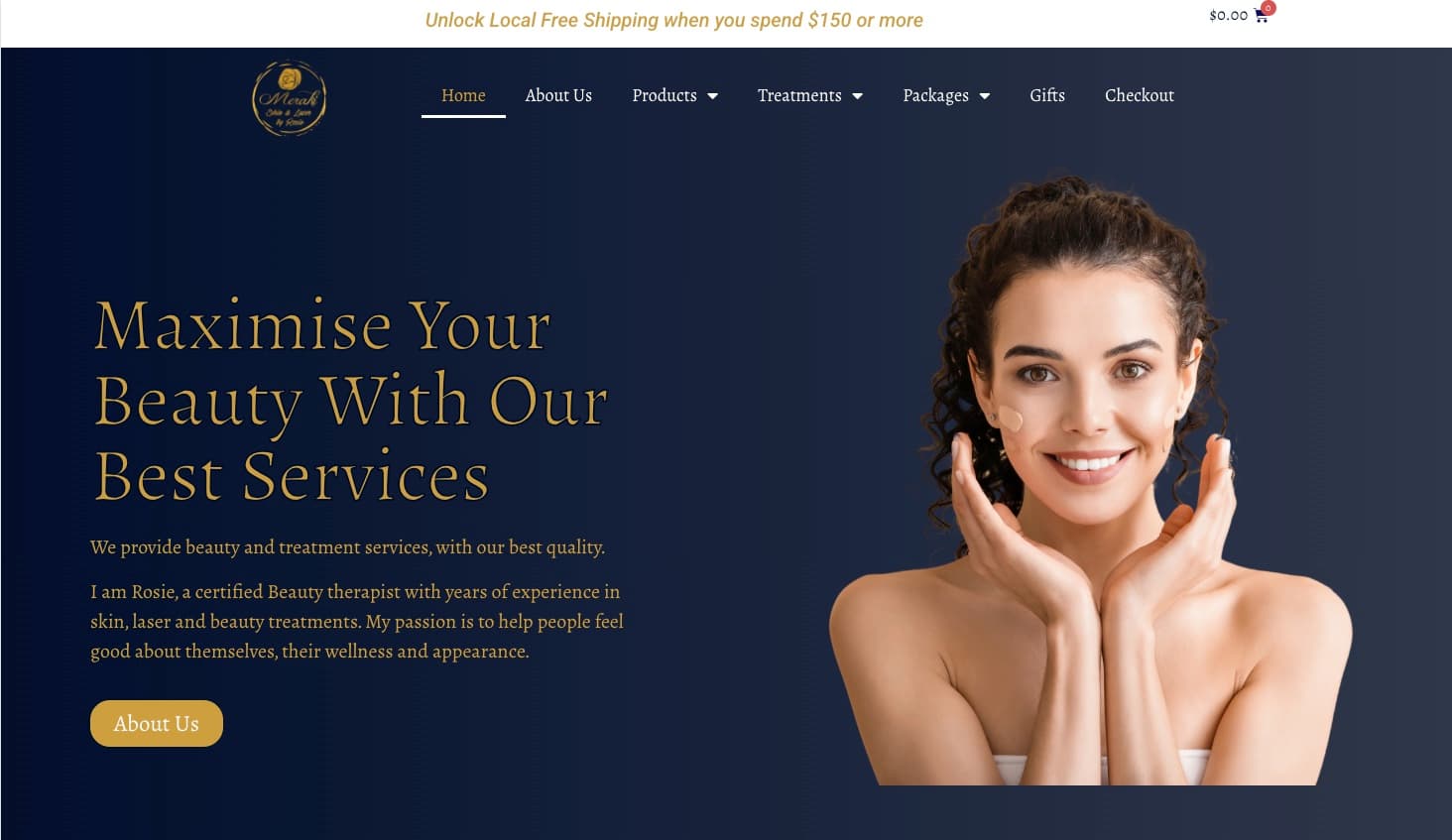 Meraki Skin & Laser by Rosie website, built by Dream Websites
